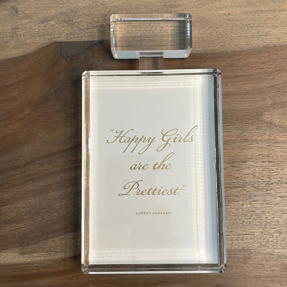Perfume bottle Acrylic photo frame with saying